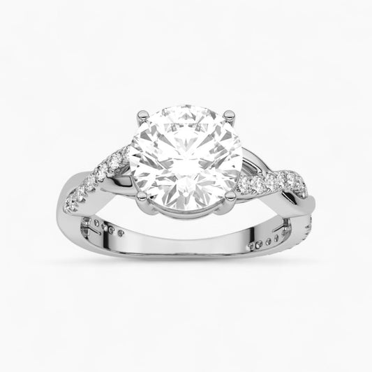 Dainty Entwined Diamond Vine Engagement Ring