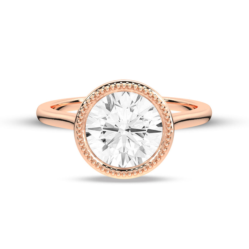 bezel lab grown diamond engagement rings