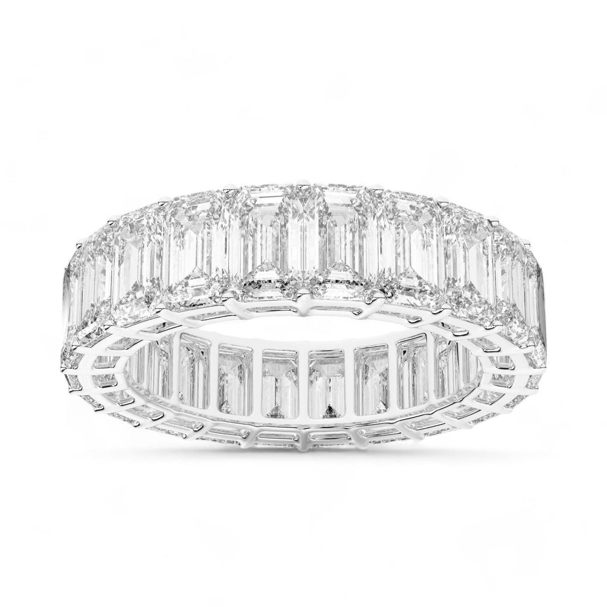 Emerald Cut Eternity Band