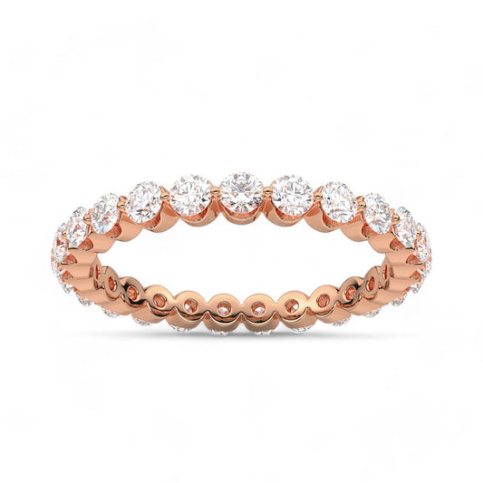 Single Prong Round Cut Eternity Band
