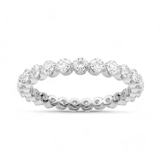 Single Prong Round Cut Eternity Band