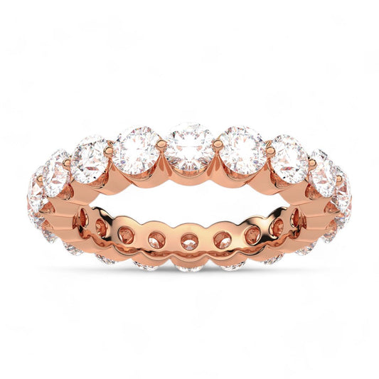 Single Prong Round Cut Eternity Band