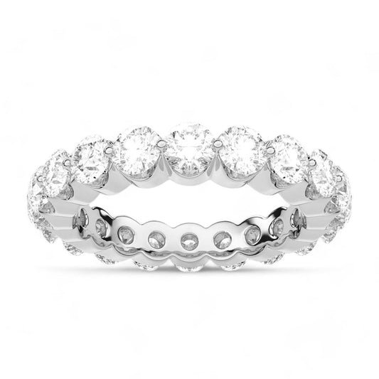 Single Prong Round Cut Eternity Band