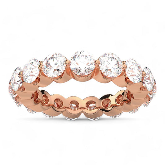 Single Prong Round Cut Eternity Band