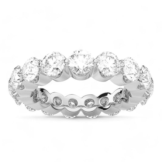 Single Prong Round Cut Eternity Band