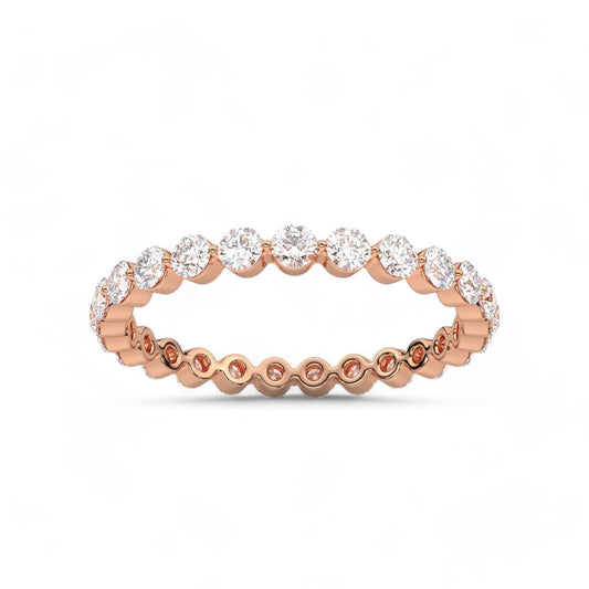 Single Prong Round Cut Eternity Band