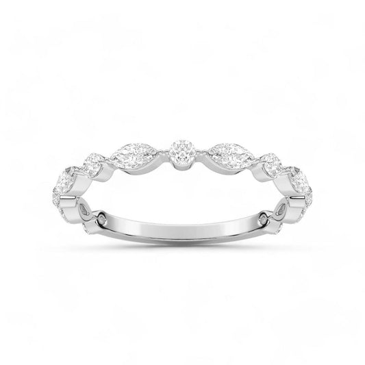 Marquise and Round Diamond Band