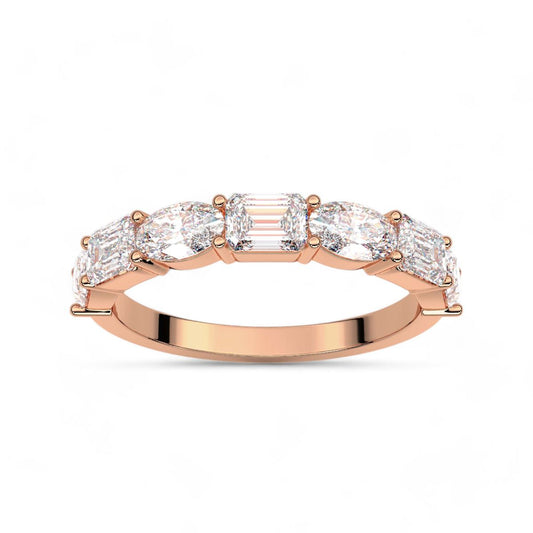 Oval and Emerald Cut Diamond band
