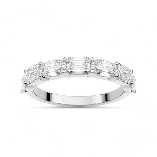 Oval and Emerald Cut Diamond band