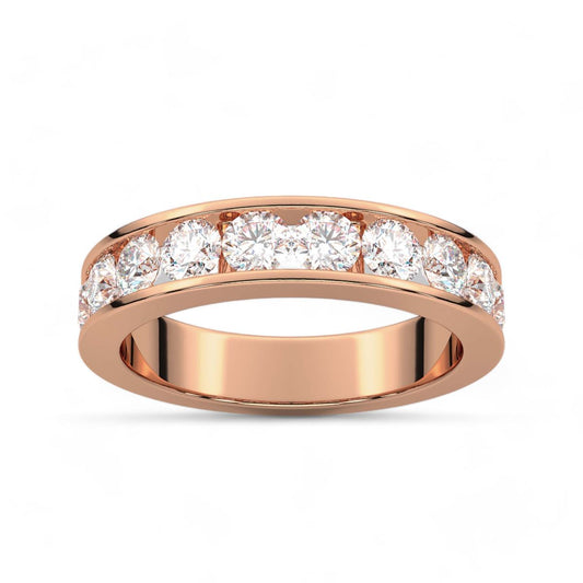 Channel-Set Round Cut Diamond Band