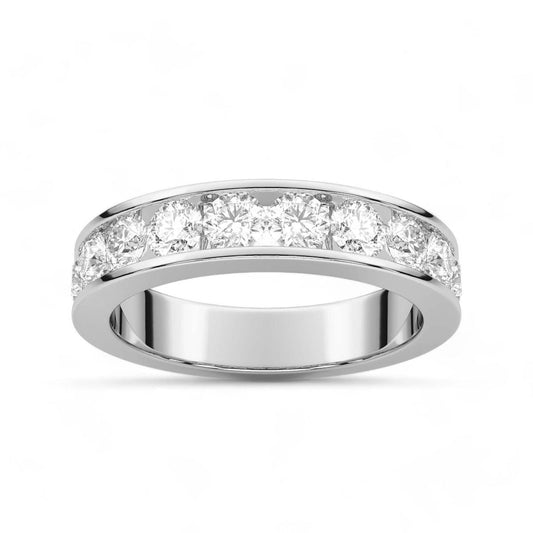Channel-Set Round Cut Diamond Band