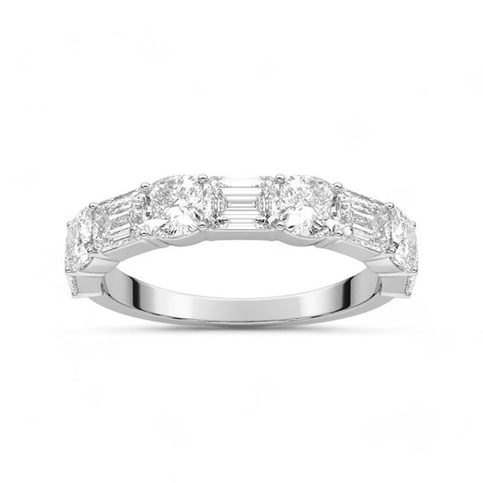 Round and Emerald Cut Band