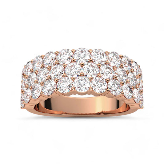 Triple Row Diamond Eternity Band