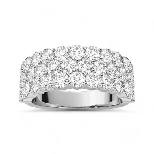 Triple Row Diamond Eternity Band