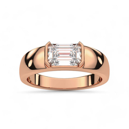 Bold Emerald-Cut Diamond Ring