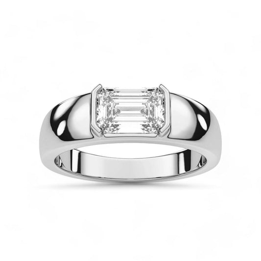 Bold Emerald-Cut Diamond Ring
