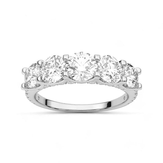 Five Stone Round Cut Ring