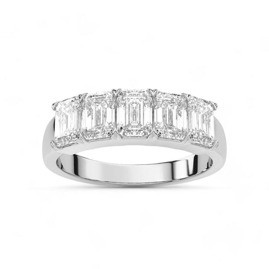 Five Stone Emerald Cut Ring
