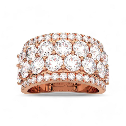 Grand Double Row Diamond Eternity Band