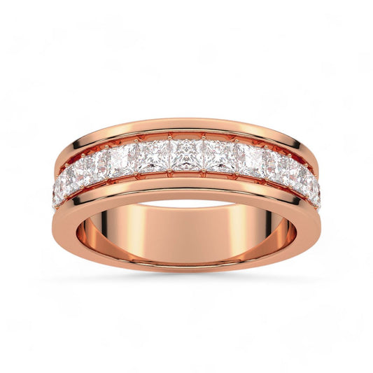 Channel Prong Set Princess Cut Band