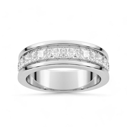 Channel Prong Set Princess Cut Band