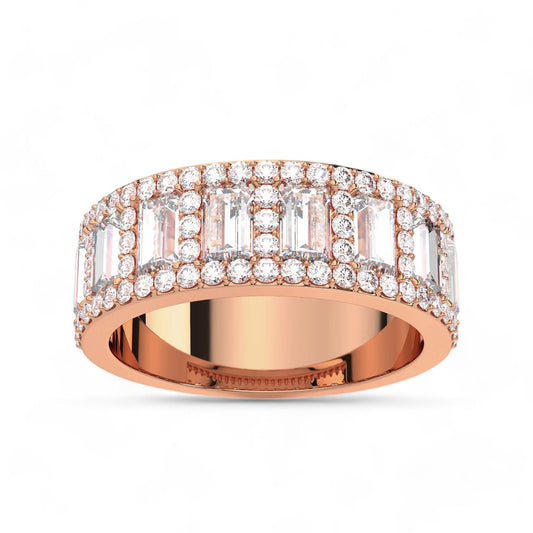 Studded Baguette Cut Band