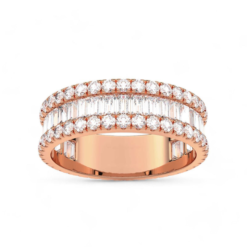 womens triple row rings