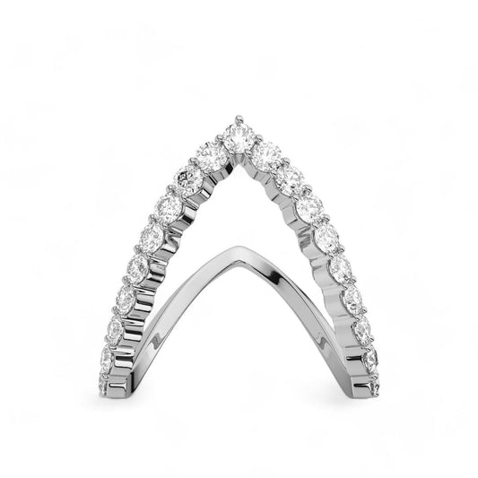 Wishbone Round Cut Diamond Band