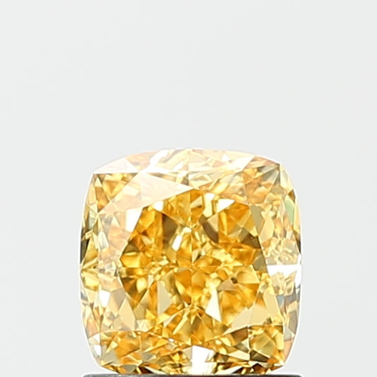 Cushion 1.26ct Fancy Vivid Yellowish Orange VVS2