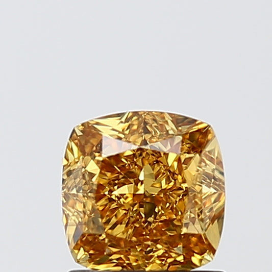 Cushion 1.39ct Fancy Dark Orangy Orange VS1
