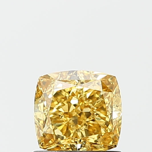 Cushion 1.05ct Fancy Vivid Yellowish Orange VS1